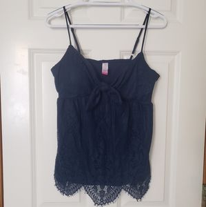 Navy Blue Lace Tank
